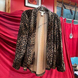 Flared Animal Print Jacket